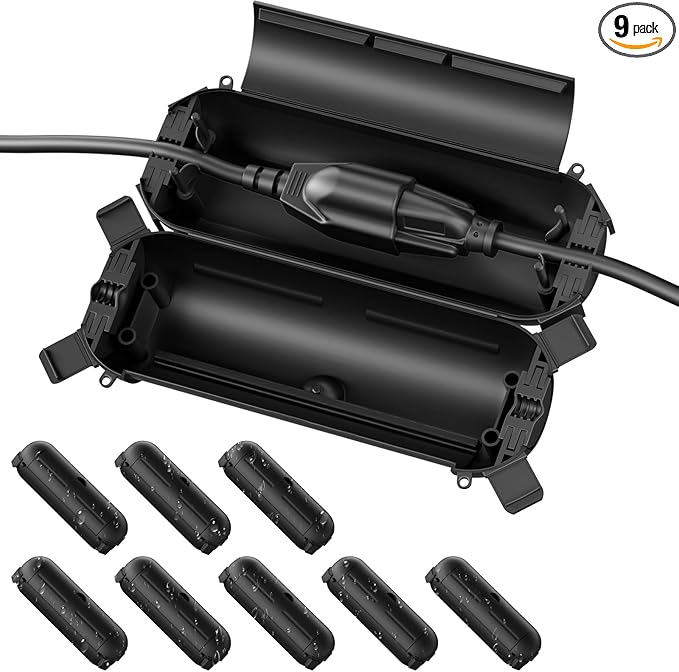 Flemoon Outdoor Extension Cord Safety Cover, IPX4 Waterproof Connection by FLEMOON