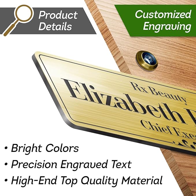 Name Plates for Doors, Custom Office Door Signs, Personalized Wall Plaques - Image 6