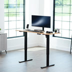 VIVO Electric 60 x 24 in Real Bamboo Standing Desk, Memory Height Adjustment - Image 2