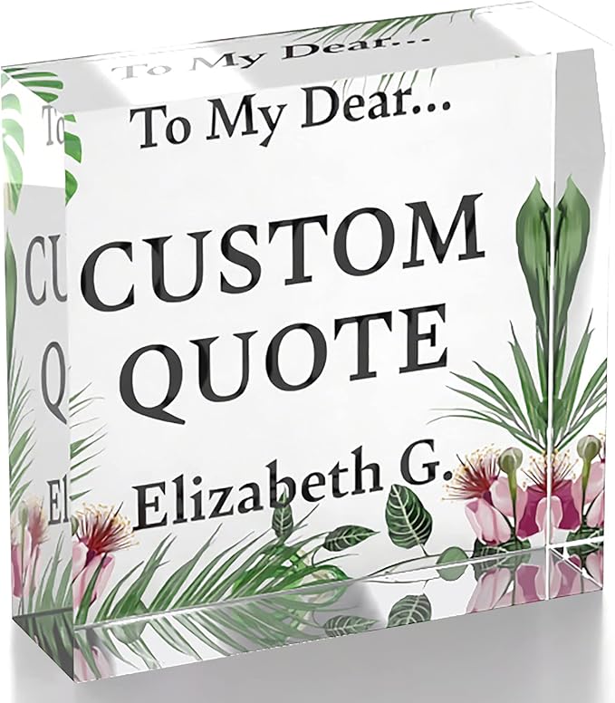 Personalized Gifts, Custom Quote Block Letter Board, Crystal-Clear Acrylic - Image 9