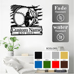 Personalized Softball Metal Sign, Custom Softball Signs Wall Art, Custom Name - Image 4