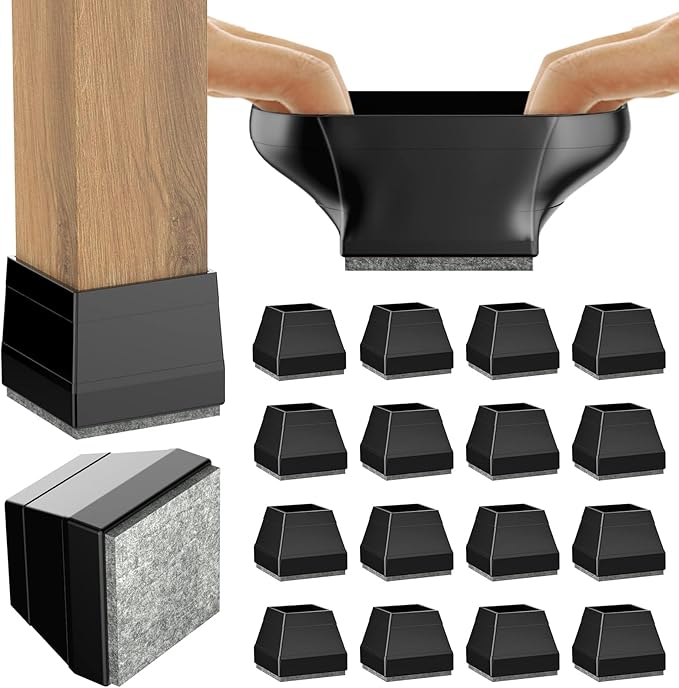 Square Chair Leg Protectors for Hardwood Floors by ComeHomeWithMe