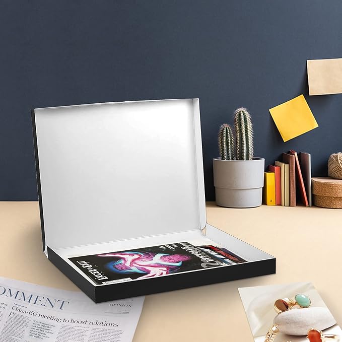 Lineco 16x20 Black Clamshell Archival Folio Storage Box, 1.75" Deep. Acid-Free - Image 5