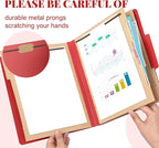 12 Pcs Classification Folders Letter Size 3 Pocket Dividers Employee File Folder - Image 3