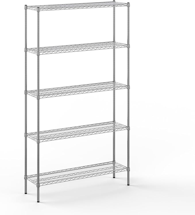 Regal Altair 14" Deep x 48" Wide x 86" Height Wire Shelving Kit | 5-Tier | NSF by Regal+Altair