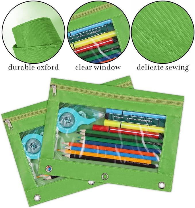 YoeeJob Pencil Pouch for 3 Ring Binder, Zipper Pencil Pouches Bulk, Pencil Case - Image 3