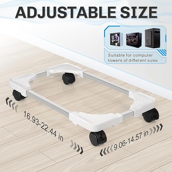 Liitrton Mobile CPU Stand Adjustable Computer Tower Stand - Image 2