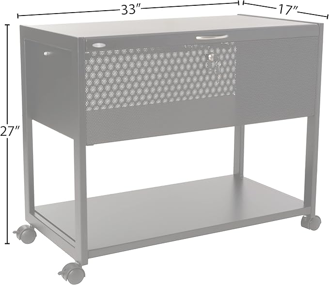 Safco Mobile File Cart, Fits Letter and Legal-Size Hanging Folders, Includes a - Image 3