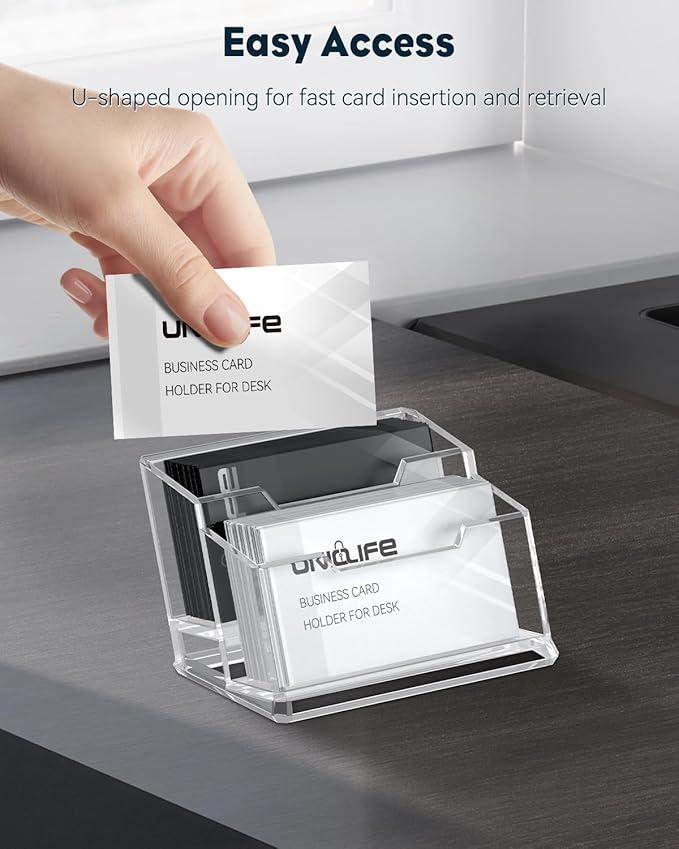 Uniclife Acrylic Business Card Holder - Image 3