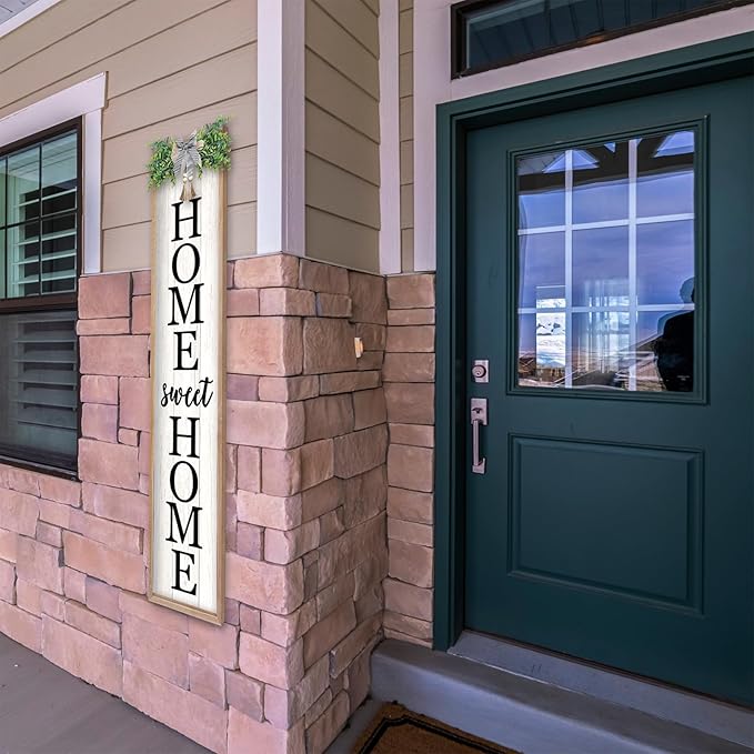 LuZhiQiang Welcome Sign for Front Porch Outdoor Home Sweet Home, Rustic Outside - Image 6