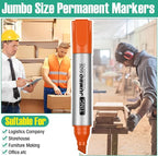 Fuutreo 32 Pcs Jumbo Permanent Markers Bulk Large Chisel Tip Permanent Markers - Image 6