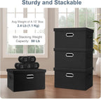 Graciadeco Medium 15" 21 Quart Collapsible Stackable Storage Bins - Image 4