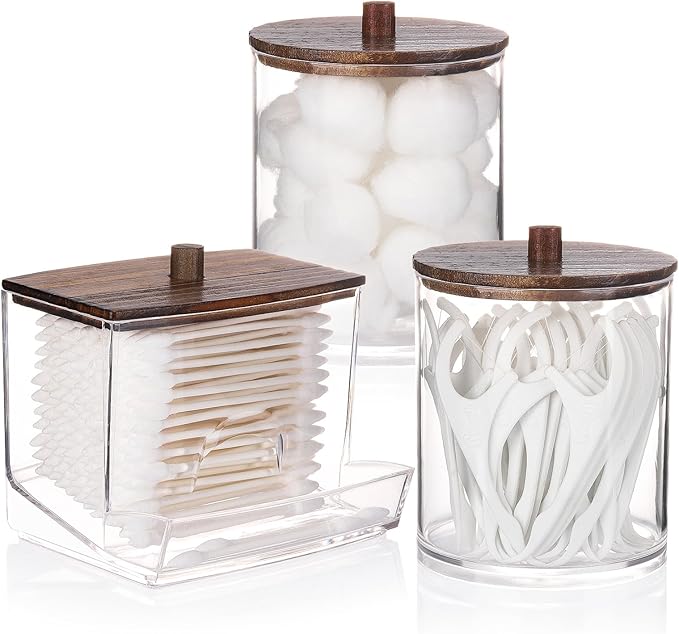 Tbestmax Qtips Dispenser Bathroom Container, 10/12 oz Big Cotton Ball Holder by Tbestmax