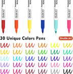 Shuttle Art 30 Colors Permanent Markers, Fine Point, Works on Plastic, Metal - Image 3