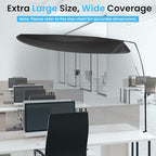 Adjustable Office Cubicle & Desk Shade – 43" Extra-Large Oval Design - Image 6