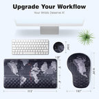 Ospelelf Ergonomic Mouse Pad and Keyboard Stand Wrist Rest Set, Memory Foam - Image 6