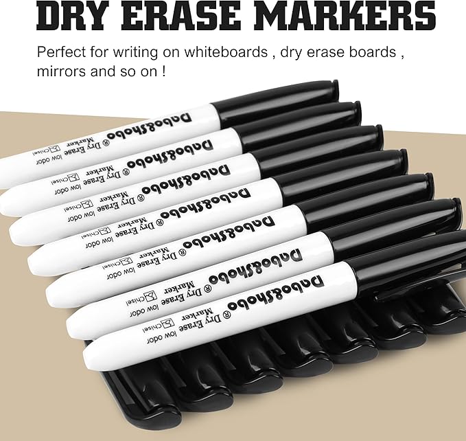Dabo&Shobo Dry Erase Markers Bulk, Low Odor Dry Erase Markers, Chisel Tip - Image 4