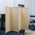 Furnnylane 4 Panel Short Room Divider Screen, Small Bamboo Panel Divider - Image 4