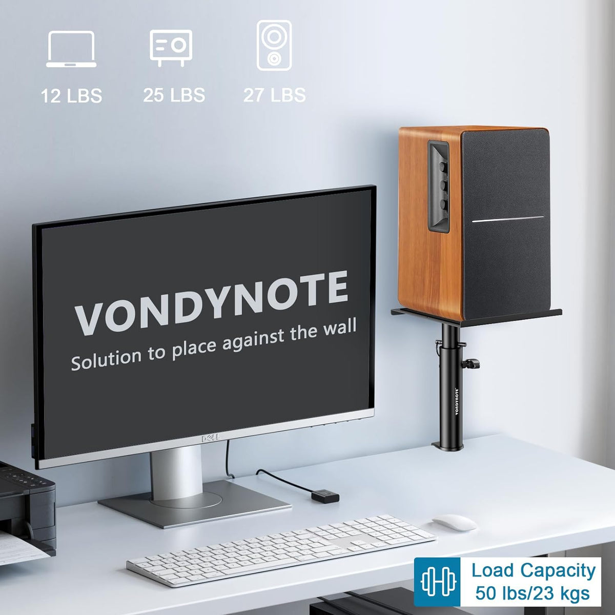 Vondynote Studio Monitor Stands Desk Clamp Speaker Stands Against The Wall