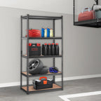 vevor storage shelves 5-tier adjustable 2000 lbs 36"x18"x72" shown in use