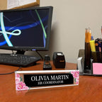 Signs ByLITA Floral Pattern Customized Nameplate | Midnight Bloom Personalized - Image 5