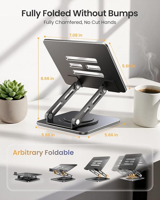 LOXP Adjustable Tablet Stand, 360 Rotating iPad Stand - Image 3