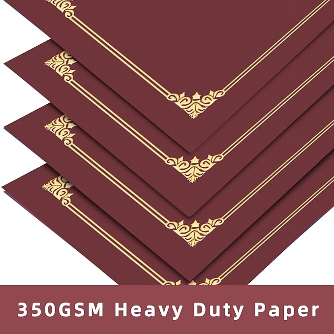 HAUTOCO 90 Packs Certificate Holders, Burgundy Diploma Holders, Document Award - Image 4