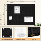 Smarpau Cork Board 48"X36", 12 Pack Nine-Grid Felt Bulletin Boards, Small Pin - Image 2