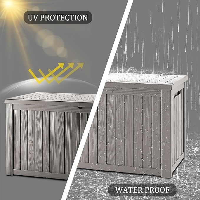 PATIOEASY Outdoor Storage Box 270GAL Waterproof Resin Deck Box, UV-Resistant - Image 5