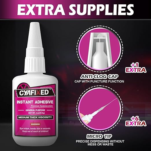 Medium-Thick Super Glue for Wood Plastic Ceramic, 56.8 Gram All Purpose Clear - Image 6