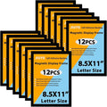 JIUYE 8.5x11 Magnetic Sign Holder Wall Mount, Self-Adhesive Plastic Display by JIUYE