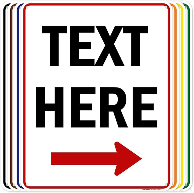 Custom Arrow, Custom Directional Sign, Right Arrow, 24x30 Inches, 55 mil thick by MySignCenter