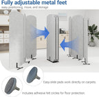 Natwind 3 Panel 73.2 x 71 inch Office Room Privacy Protect Space Divider - Image 5