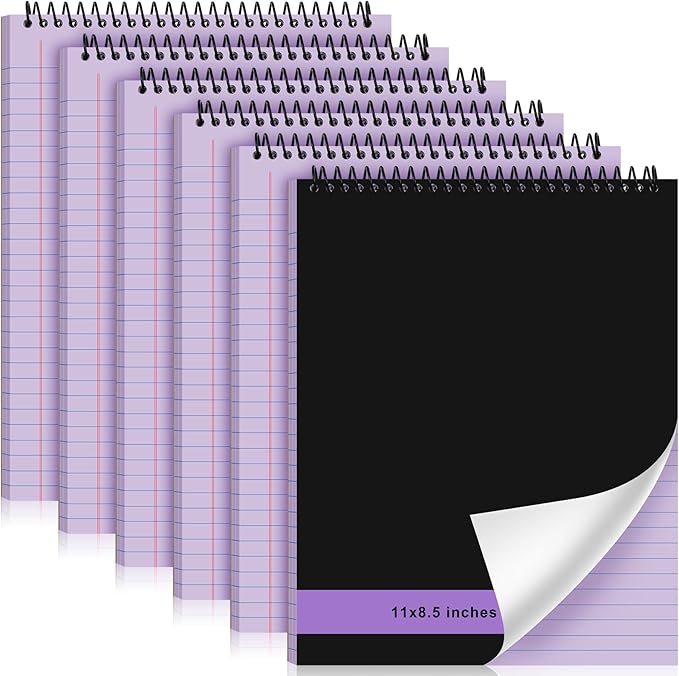 Resurhang 6 Pcs Legal Pad Top Spiral Bound Notebook 70 Sheets Double Sided by Resurhang