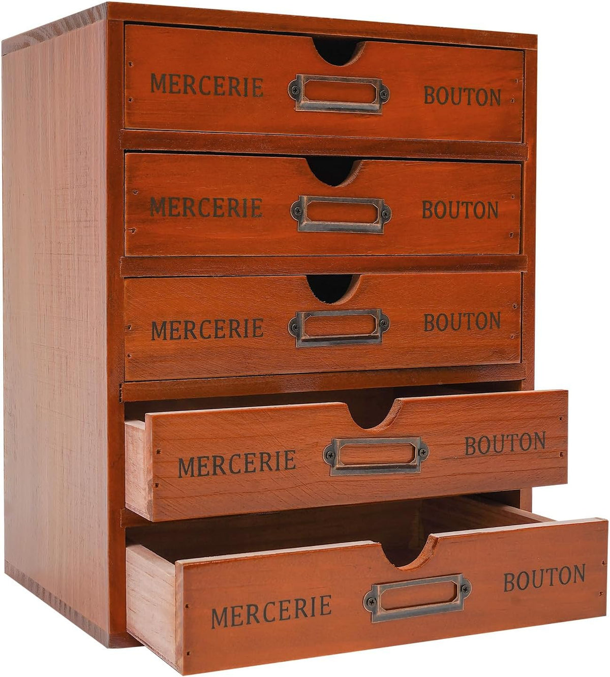 Vintage Wooden Drawers Organizer, 16-Drawer Desktop Storage Box With Drawers,...