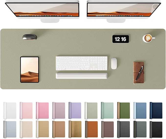 YSAGi Leather Desk Protector, Office Mat, Large Mouse Mat, Non-Slip PU Leather by YSAGi