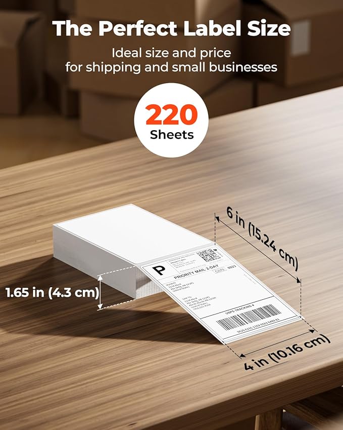 MUNBYN 4"x6" Direct Thermal Shipping Labels, Commercial Grade Permanent - Image 2