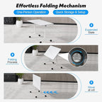 Goakwwuz Conference Room Table, Folding Conference Tables, Thicken Grey Tabletop - Image 4