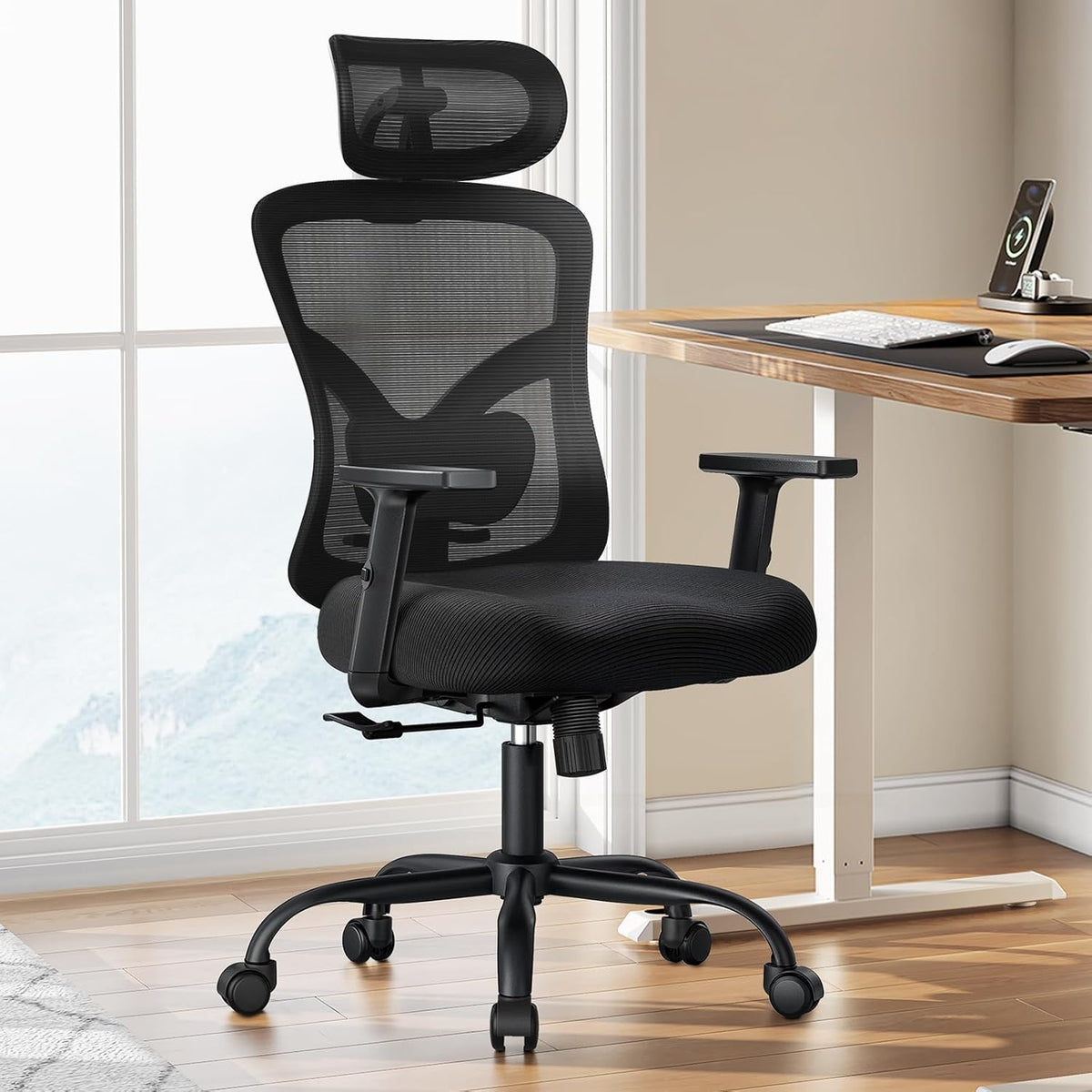 marsail ergonomic office chair with lumbar support and, main product view