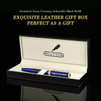 BEILUNER Blue Personalized Fountain Pen, Stunning Luxury Lacquer, 24K Gilded Nib - Image 6