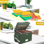 ENGPOW File Box with Lock, Fireproof Document Box with Pockets, Collapsible - Image 7