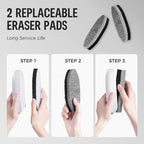 loukin Dry Erase Eraser with Replaceable Felt Pad, Magnetic Holder Includes - Image 3