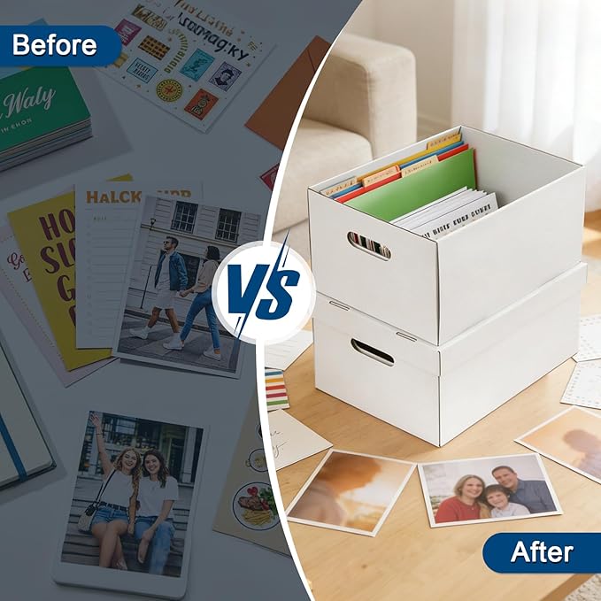4Pack Greeting Card Storage Box, Greeting Card Organizer Box - Image 7