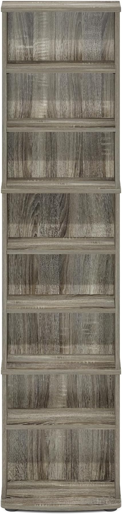 Furinno Jaya DVD Shelf, 8-Tier Tall Narrow CD Rack, Media Shelf - Image 6