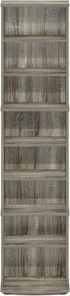 Furinno Jaya DVD Shelf, 8-Tier Tall Narrow CD Rack, Media Shelf - Image 6