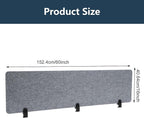 2pcs Privacy Panel, Standing Desk Divider 60"x16" Desktop Office Furniture - Image 5