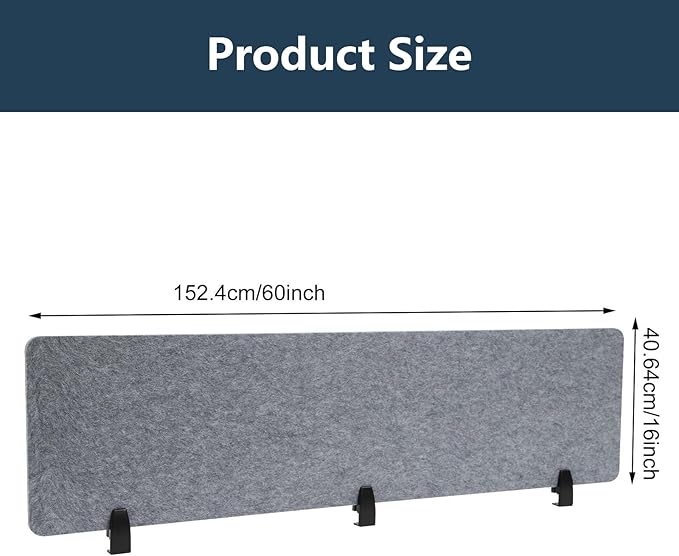 2pcs Privacy Panel, Standing Desk Divider 60"x16" Desktop Office Furniture - Image 5