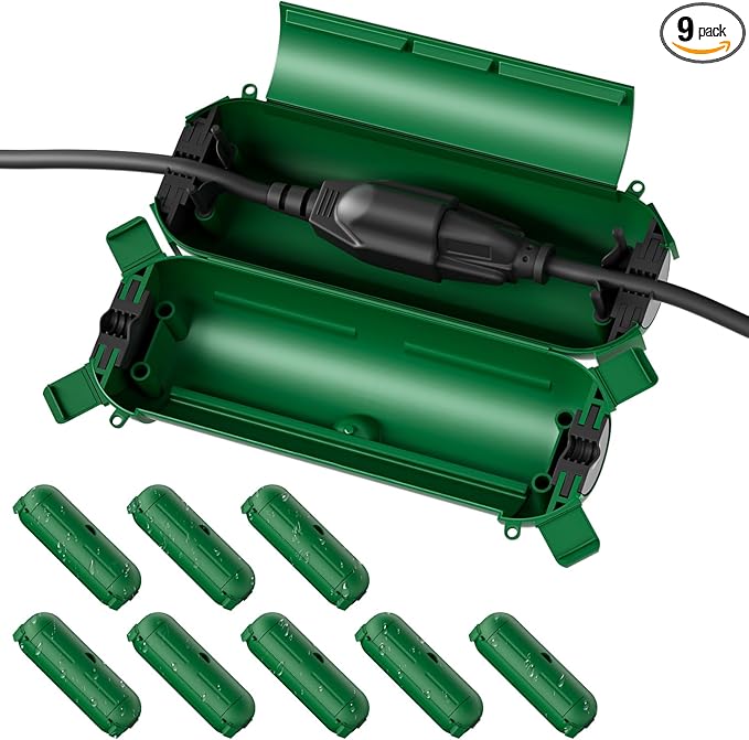 Flemoon Outdoor Extension Cord Safety Cover, IPX4 Waterproof Connection by FLEMOON