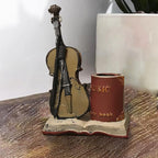 Jaugufiy Resin Violin Sculpture Pen Holder Pencil Holder Pen Organizer Cosmetic - Image 7