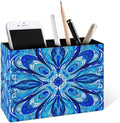 Famame Blue White Abstract Design Pencil Holder by Famame